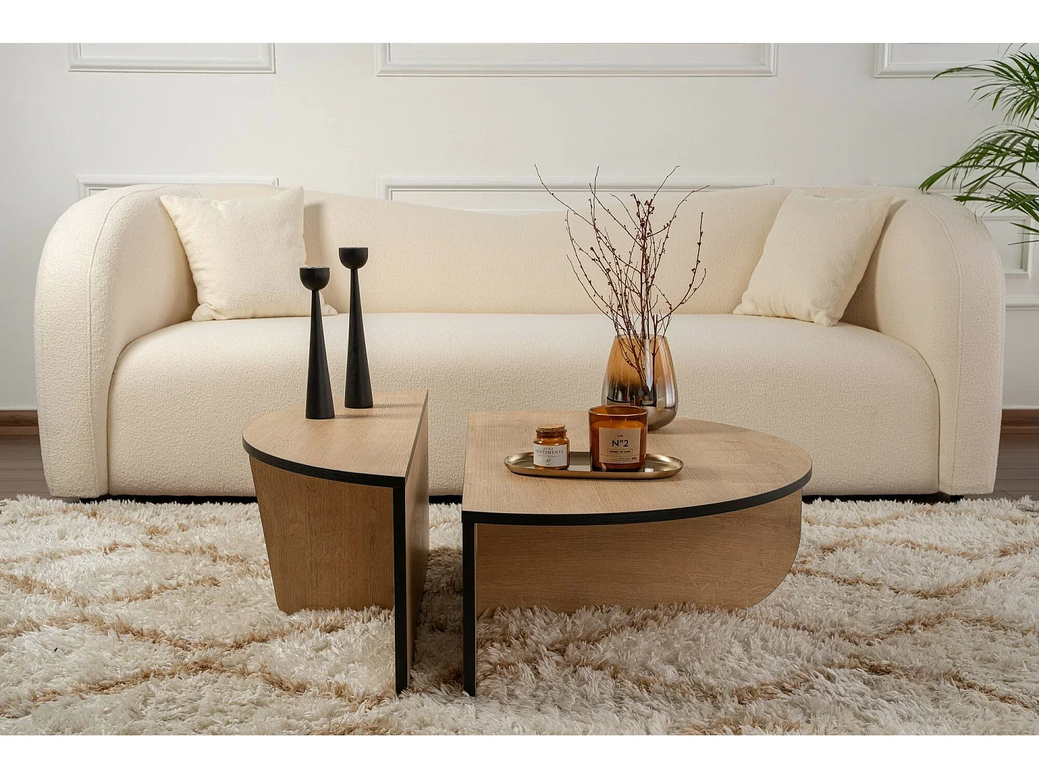 Mesa de Centro Mansue, Porta-revistas, 90x60x35h cm Castanho Carvalho, Forma Retangular, Cor do Tampo Castanho