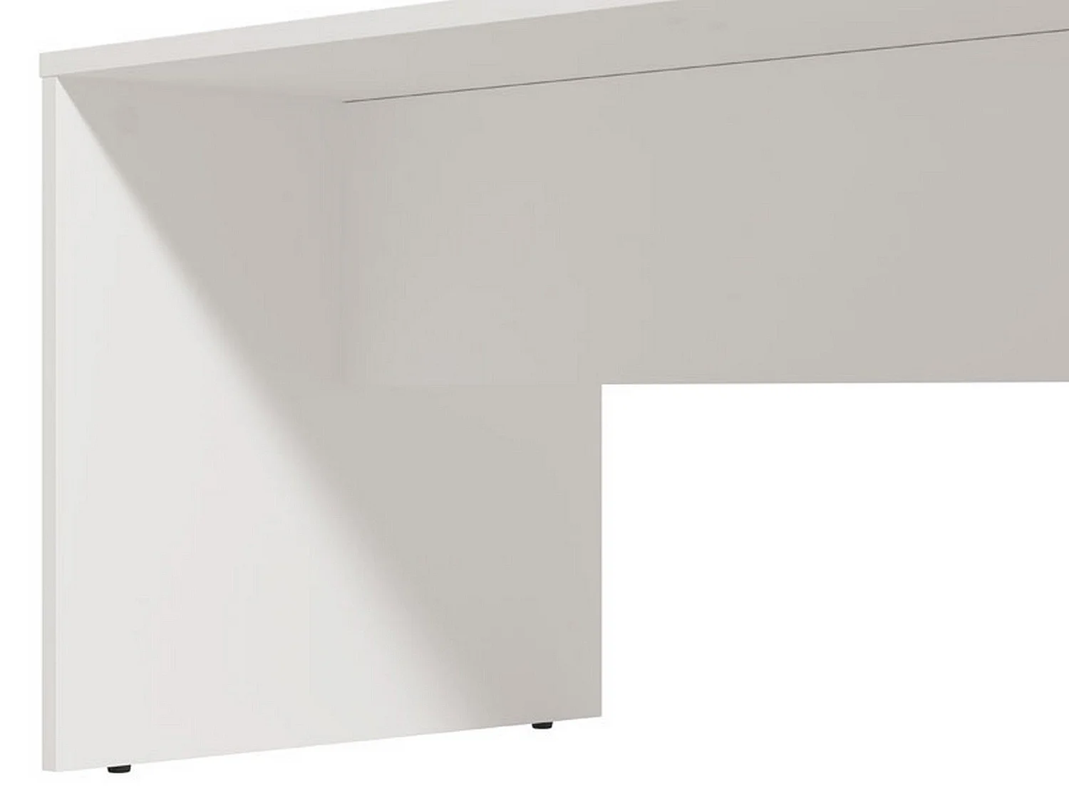 Tavolino da Salotto Formia, con Piedini, 90x50x46h cm Bianco, un Vano, Forma Rettangolare