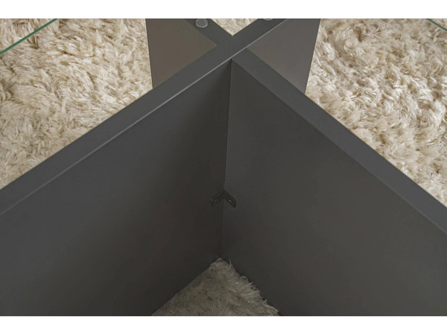 Salontafel Azriel, Max. draaggewicht 10 kg, 105x65x40h cm antracietzwart, rechthoekig, kleurverloop, antraciet frame