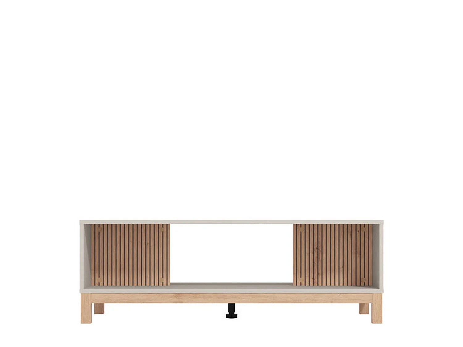 Tavolino da Salotto Leguzzano, con Piedini, 121x55x41h cm Beige, un Vano, Forma Rettangolare