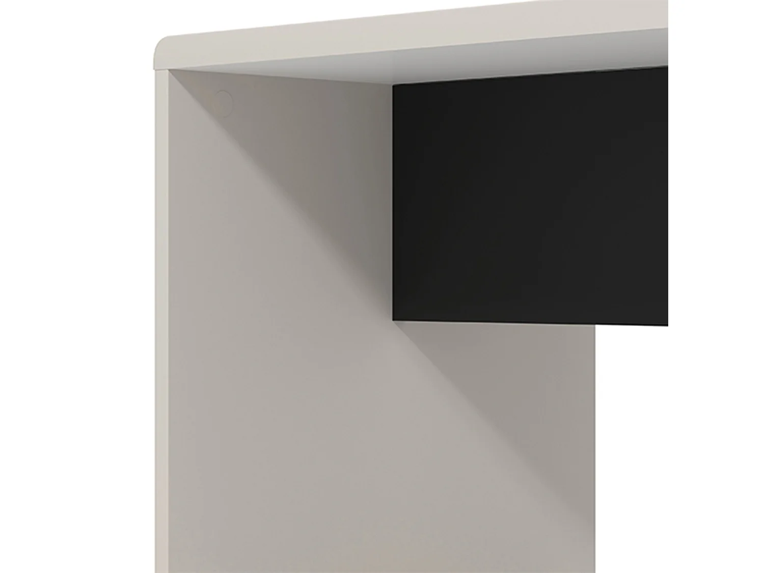 Tavolino da Salotto Limatola, Forma Rettangolare, 90x50x47h cm Bianco Crema, Colore Ripiano Bianco, Colore Struttura Nero