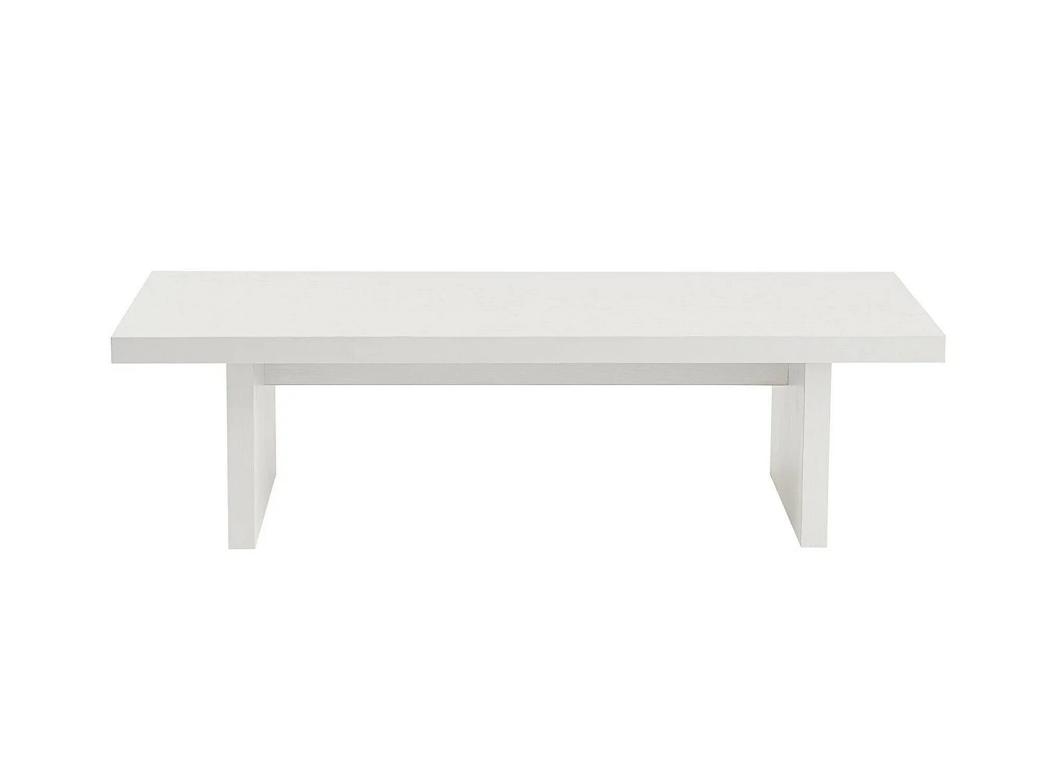 Table basse Amarantha, Forme rectangulaire, 45x110x41.5h cm Blanc