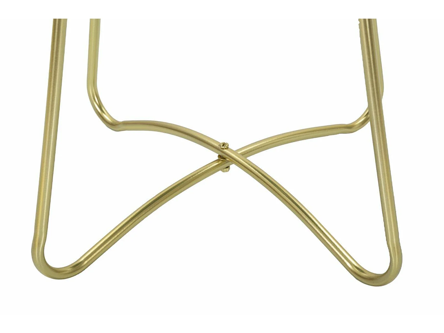 Mesita de salón Nigra, revistero, 45x45x59h cm verde, forma redonda, color estructura dorado