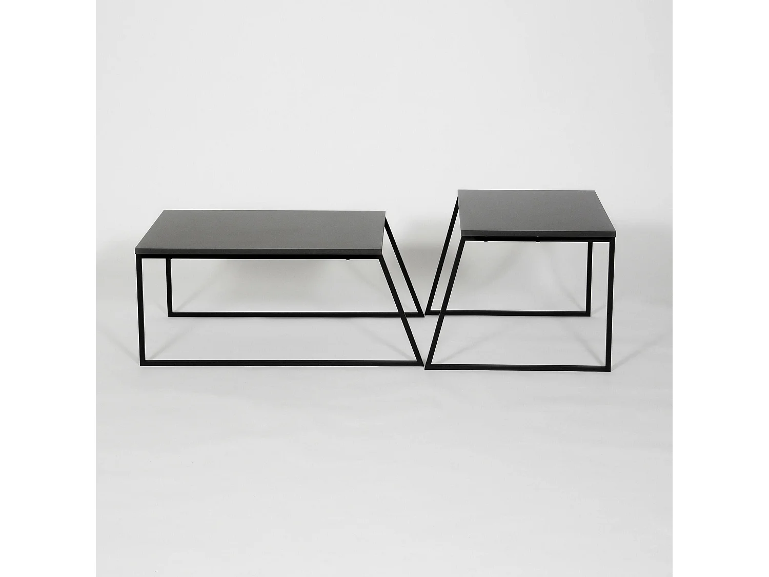 Table basse Menkent, porte-revues, 50x88x38h cm noir