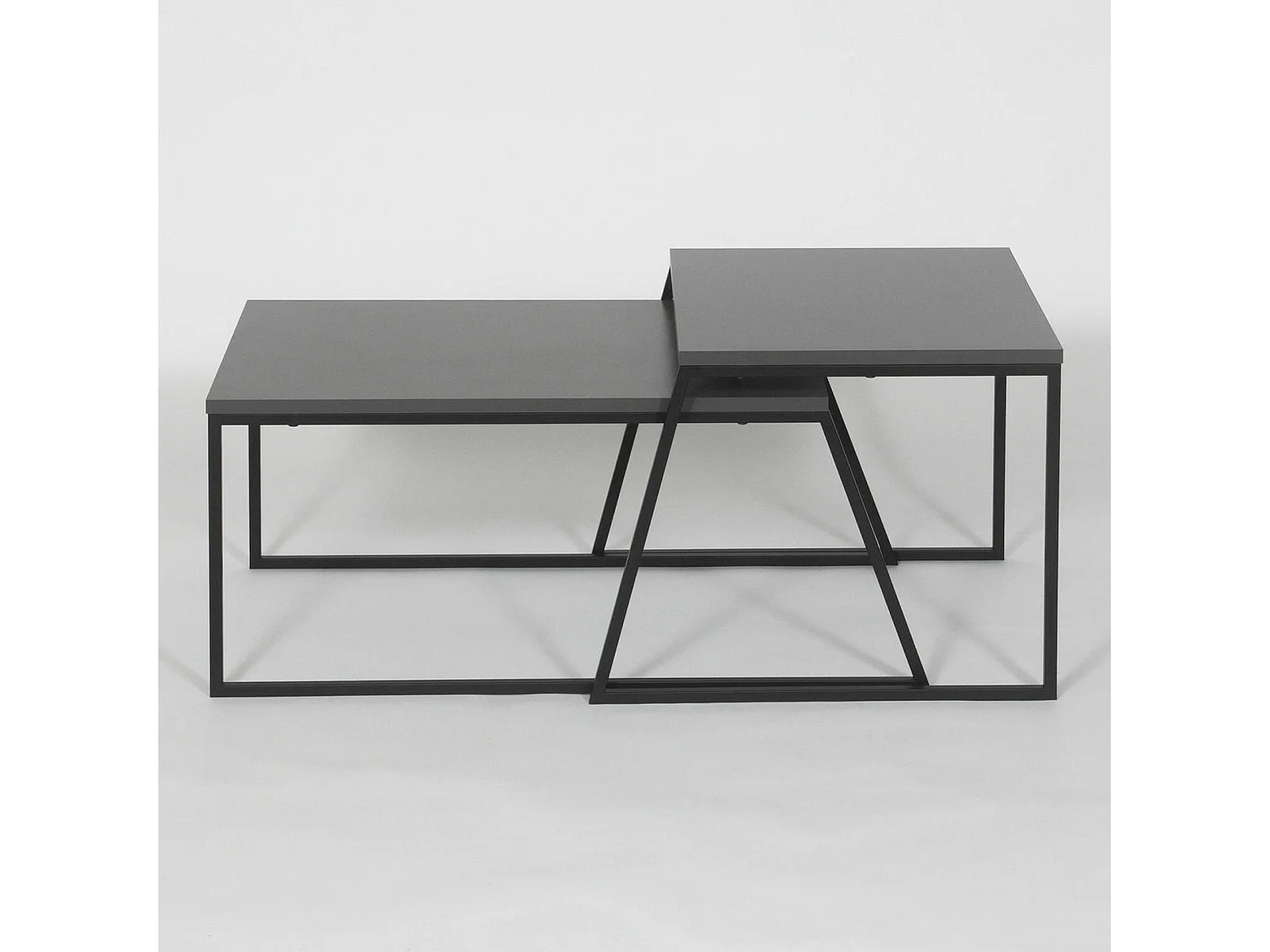Table basse Menkent, porte-revues, 50x88x38h cm noir