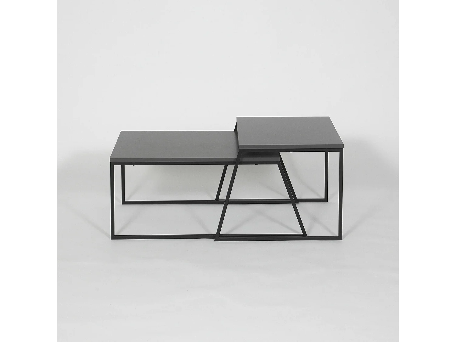 Table basse Menkent, porte-revues, 50x88x38h cm noir