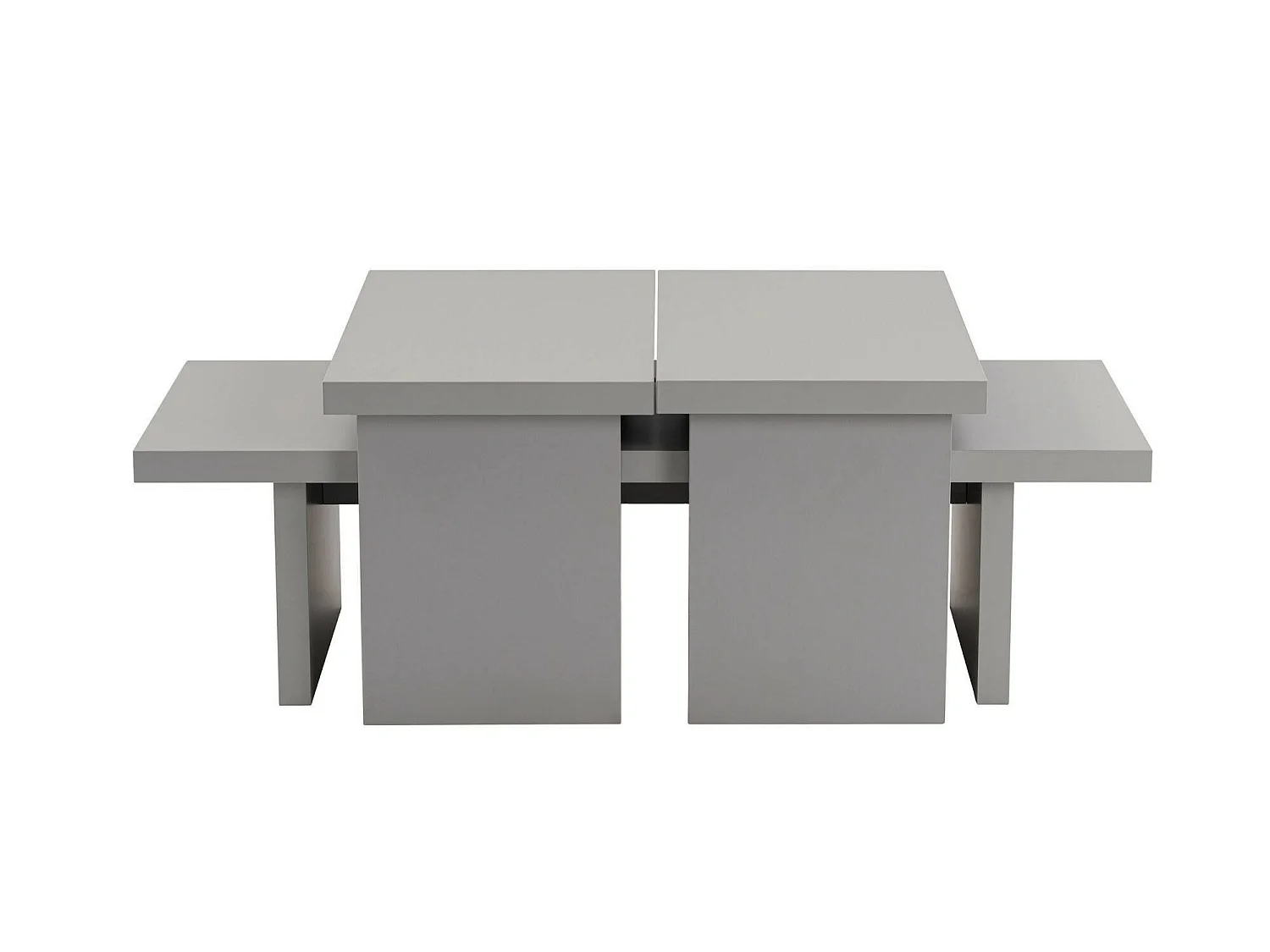 Salontafel Amarantha, rechthoekig, 110x45x42h cm, grijs, blad van gemelamineerd hout, legplank grijs
