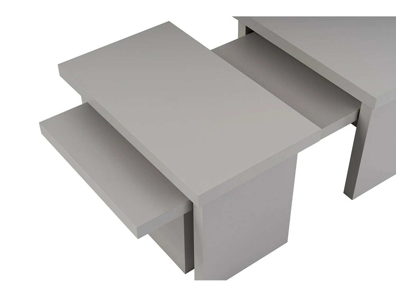 Salontafel Amarantha, rechthoekig, 110x45x42h cm, grijs, blad van gemelamineerd hout, legplank grijs