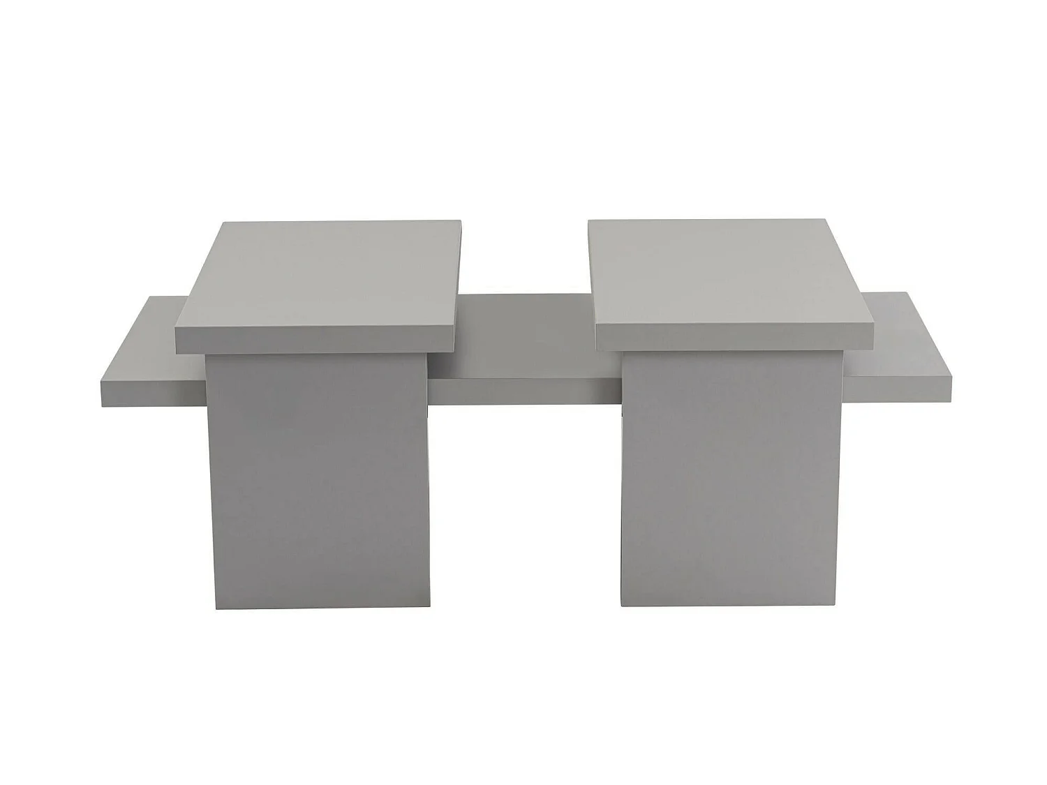 Salontafel Amarantha, rechthoekig, 110x45x42h cm, grijs, blad van gemelamineerd hout, legplank grijs