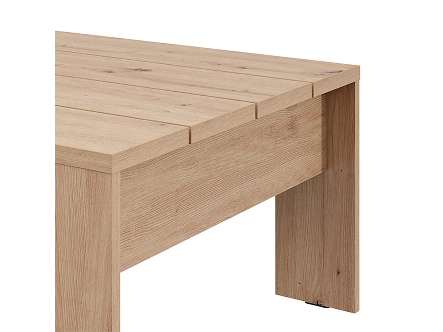 Couchttisch Bertona, rechteckig, 120x67x43h cm, Eiche Knoten Braun, Tischplatte Braun, Gestell Eiche Knoten