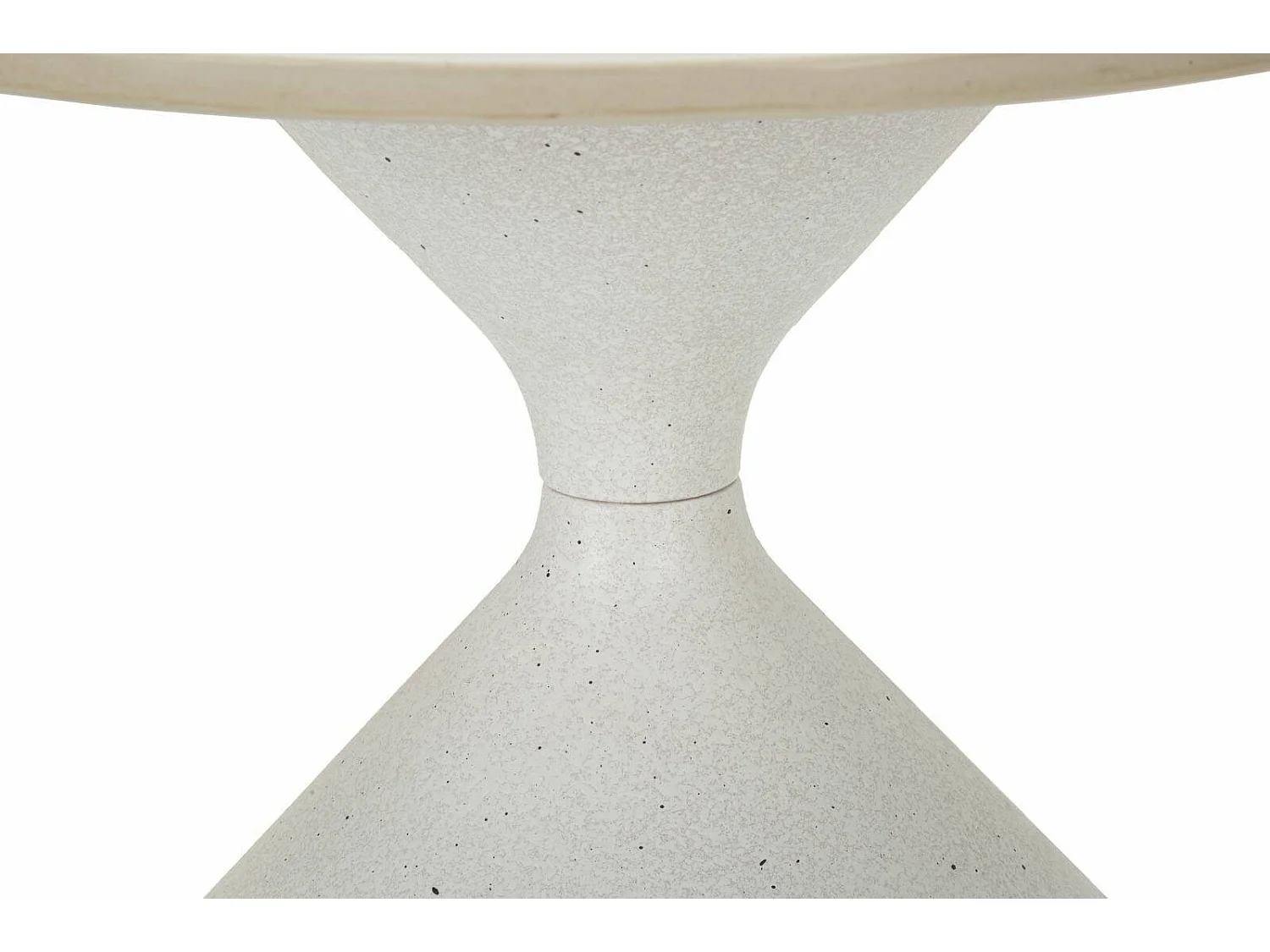 Salontafel Ceva, tijdschriftenhouder, 45x45x39h cm wit, rond, keramisch tafelblad