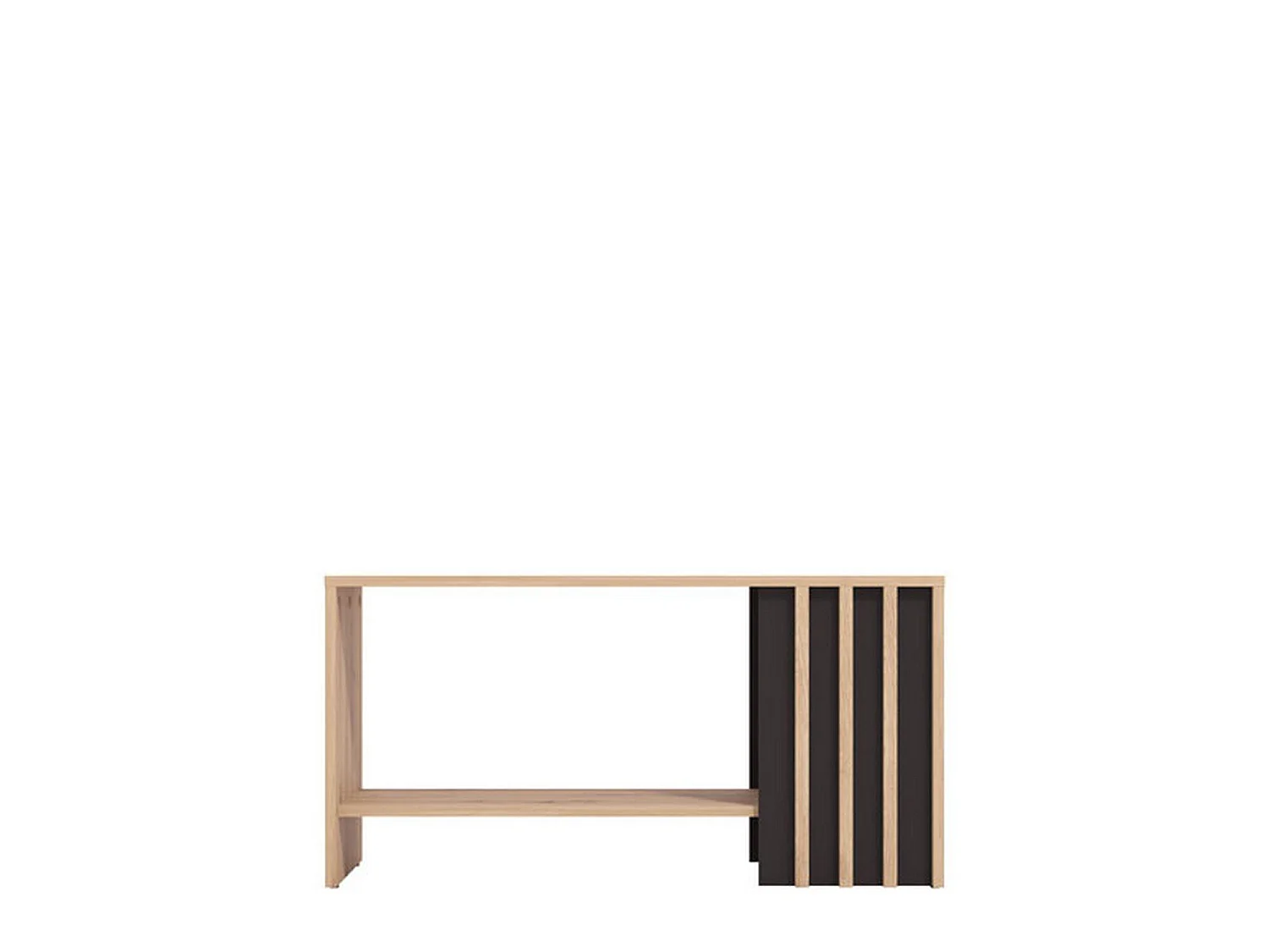 Tavolino da Salotto Tricerro, un Vano, 90x50x46h cm Marrone Rovere Nodi, Forma Rettangolare, Colore Ripiano Marrone