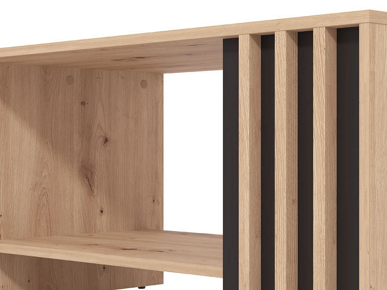 Tavolino da Salotto Tricerro, un Vano, 90x50x46h cm Marrone Rovere Nodi, Forma Rettangolare, Colore Ripiano Marrone