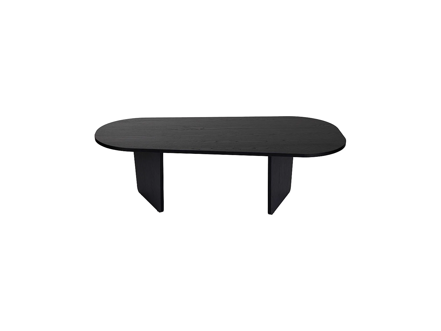 Sofatisch Dozza, Oval, 130x65x40h cm, Schwarz, Tischplatte aus edlem Holz, Farbe Schwarz