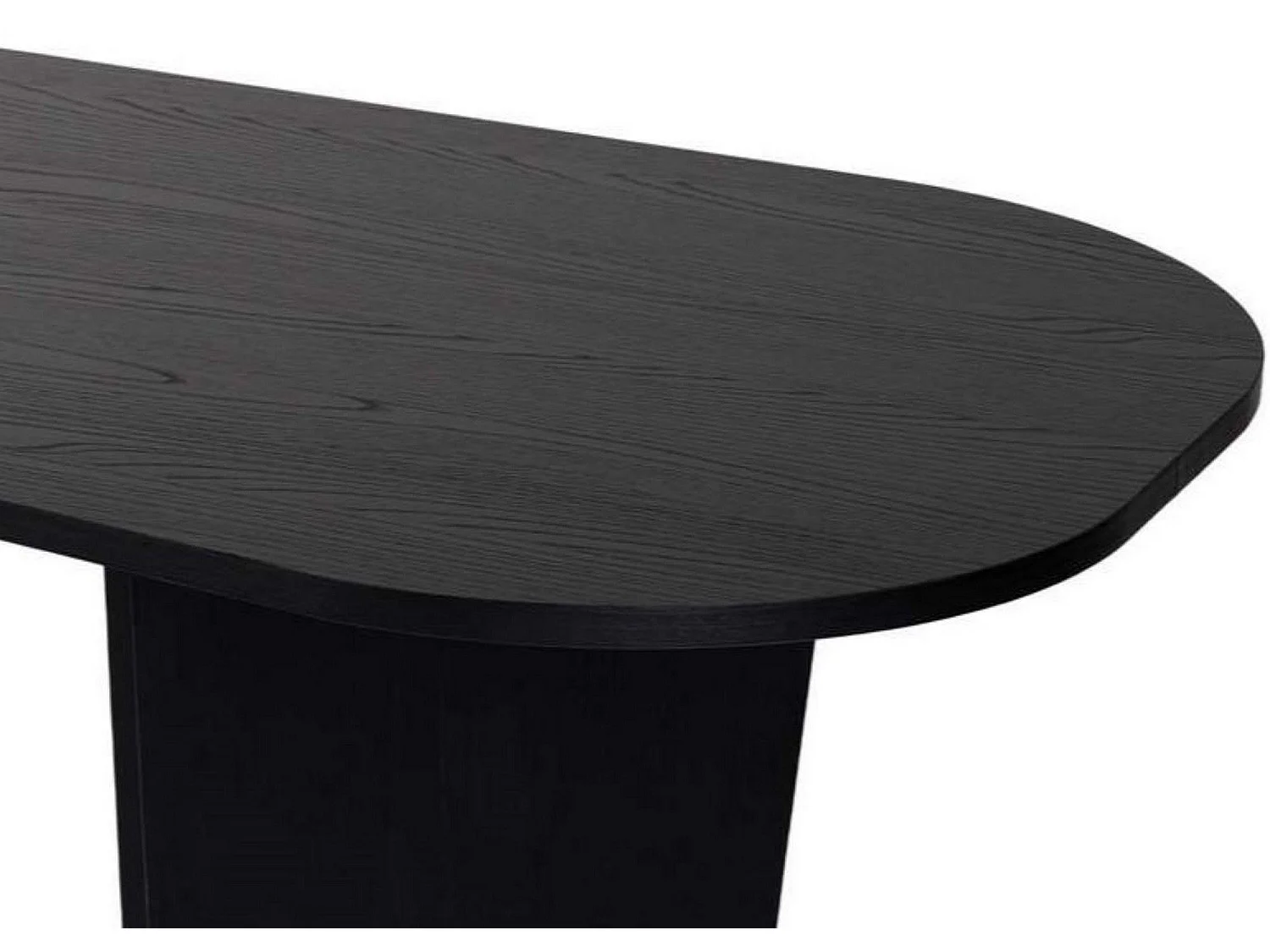 Sofatisch Dozza, Oval, 130x65x40h cm, Schwarz, Tischplatte aus edlem Holz, Farbe Schwarz