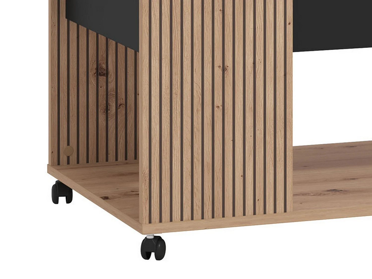 Tavolino da Salotto Cunico, con Piedini, 101x55x46h cm Marrone Rovere Nodi, un Vano, Forma Rettangolare