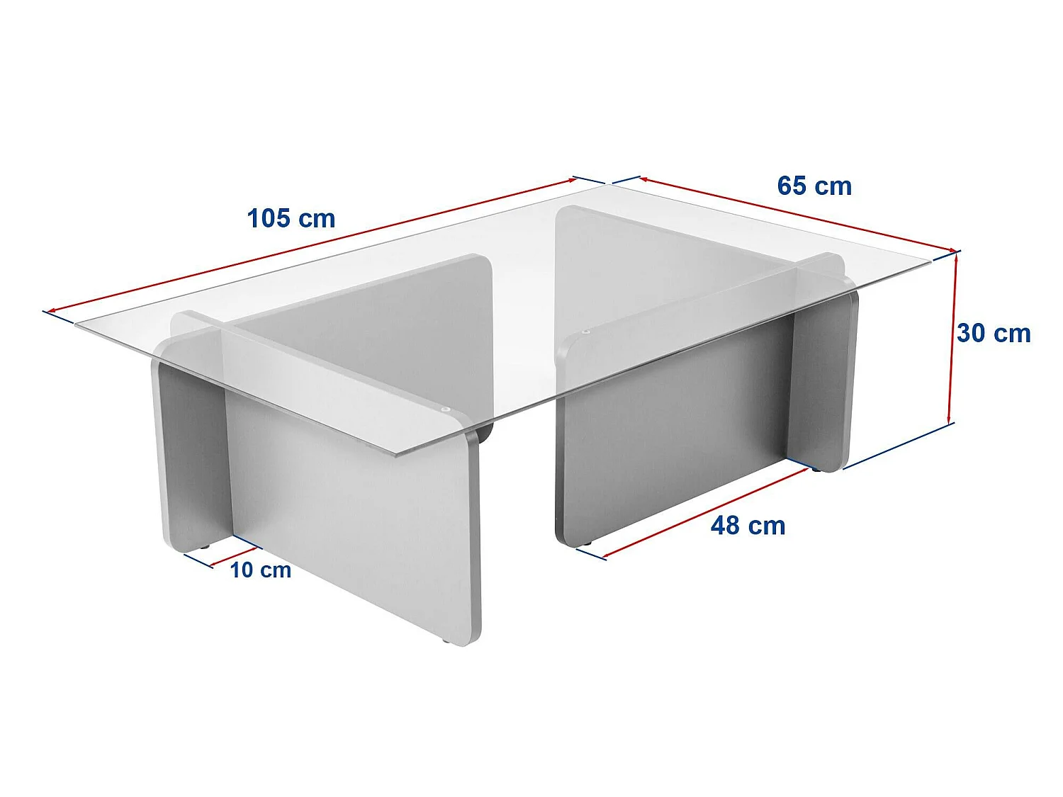 Kallias Couchtisch, Zeitschriftenhalter, 65x105x30h cm, Anthrazitschwarz