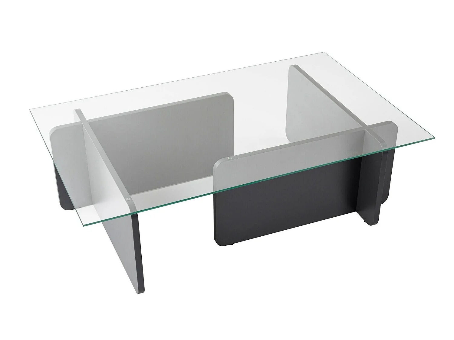 Kallias Couchtisch, Zeitschriftenhalter, 65x105x30h cm, Anthrazitschwarz