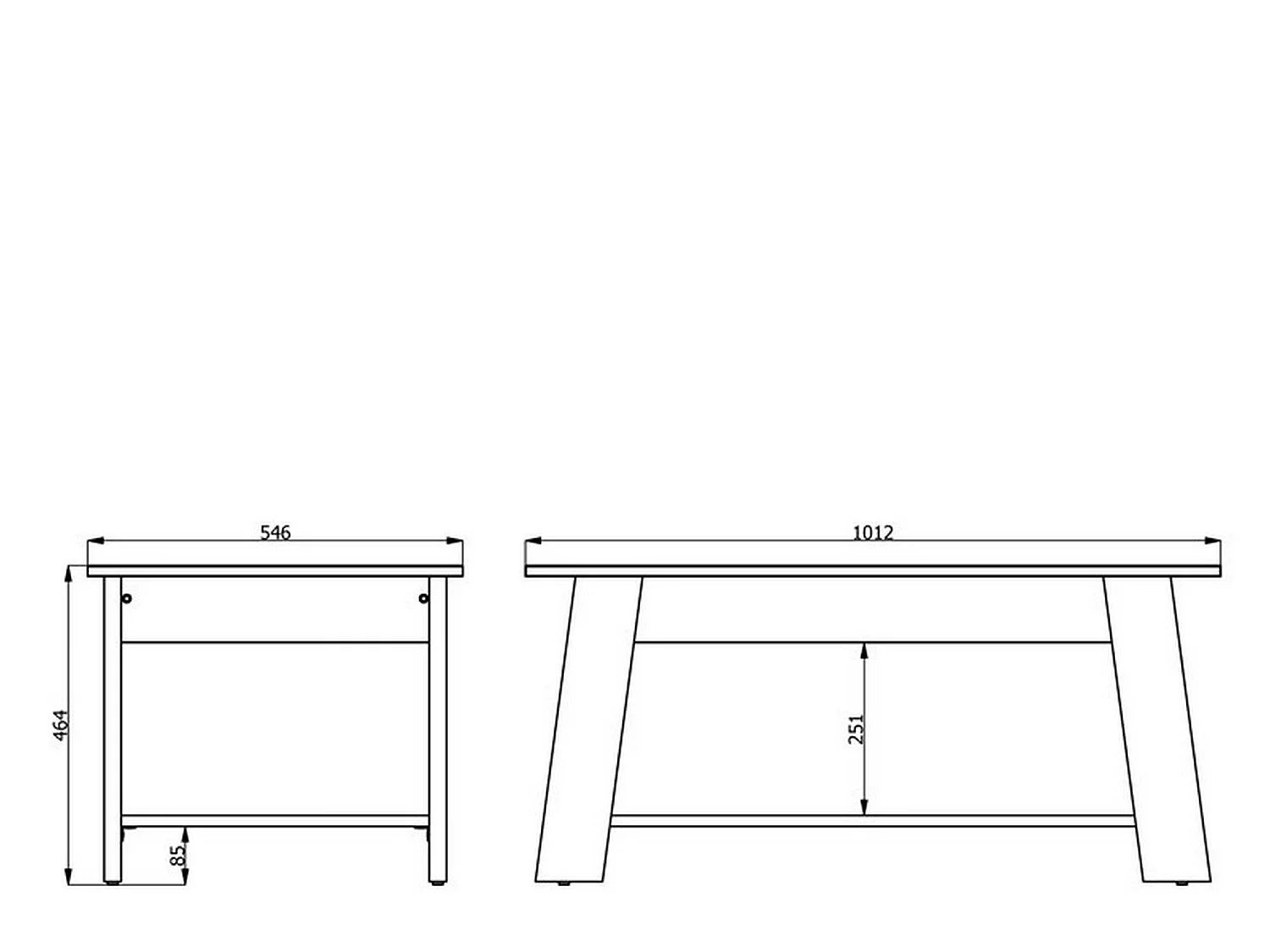 Tavolino da Salotto Casaglia, un Vano, 101x55x47h cm Marrone Rovere Nodi, Forma Rettangolare, Colore Ripiano Marrone