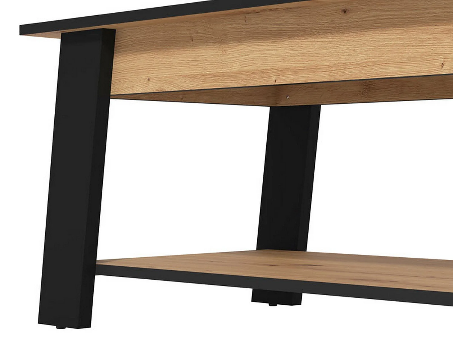 Tavolino da Salotto Casaglia, un Vano, 101x55x47h cm Marrone Rovere Nodi, Forma Rettangolare, Colore Ripiano Marrone