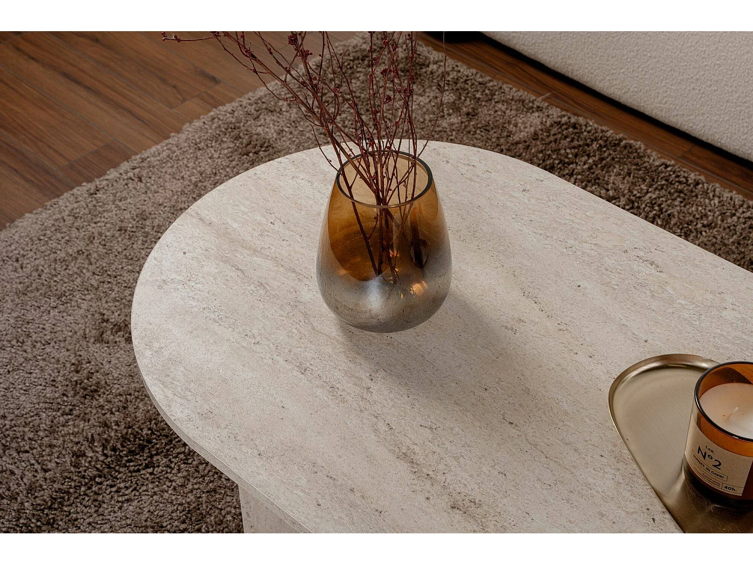 Salontafel Elain, Maximaal draaggewicht 20 kg, 119x60x40h cm Beige, Rechthoekig, Tafelblad van gemelamineerd hout