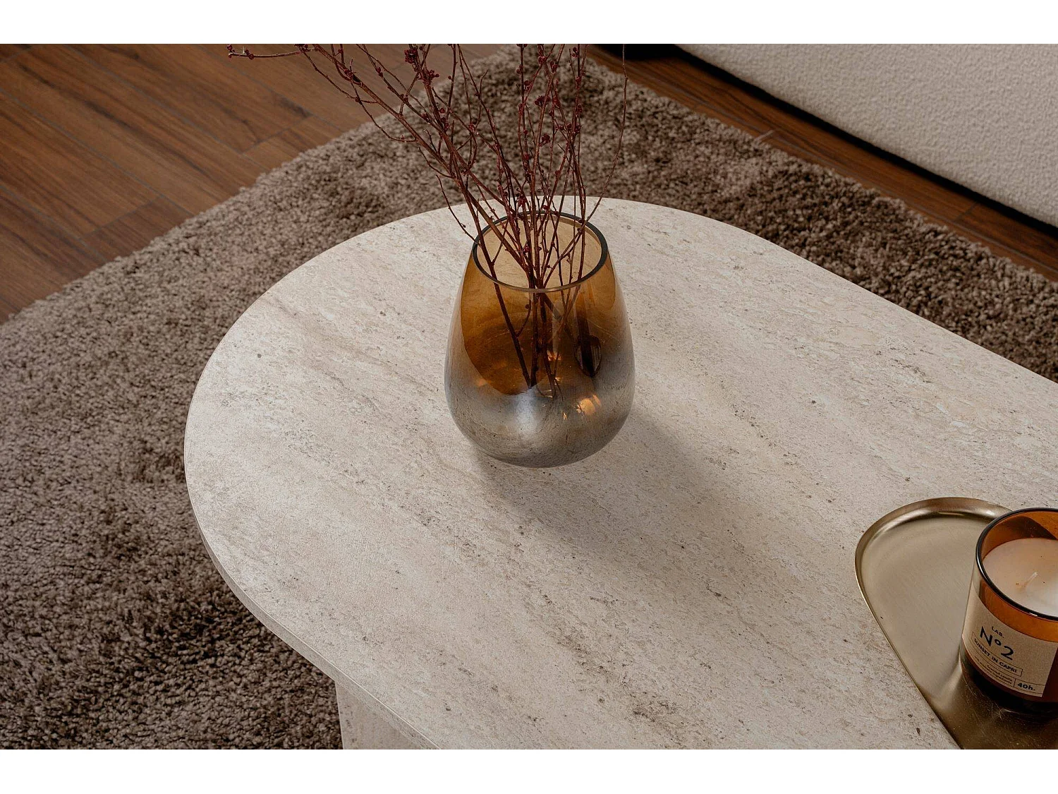 Salontafel Elain, Maximaal draaggewicht 20 kg, 119x60x40h cm Beige, Rechthoekig, Tafelblad van gemelamineerd hout