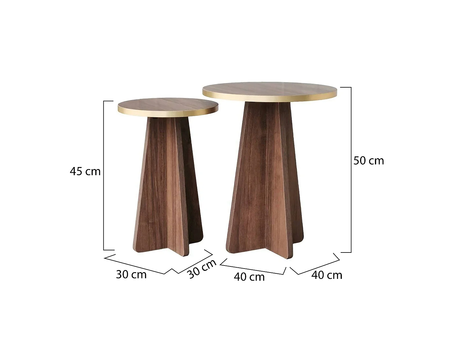 Table Basse Leostris, Porte-revues, 40x40x50h cm, Noyer Marron