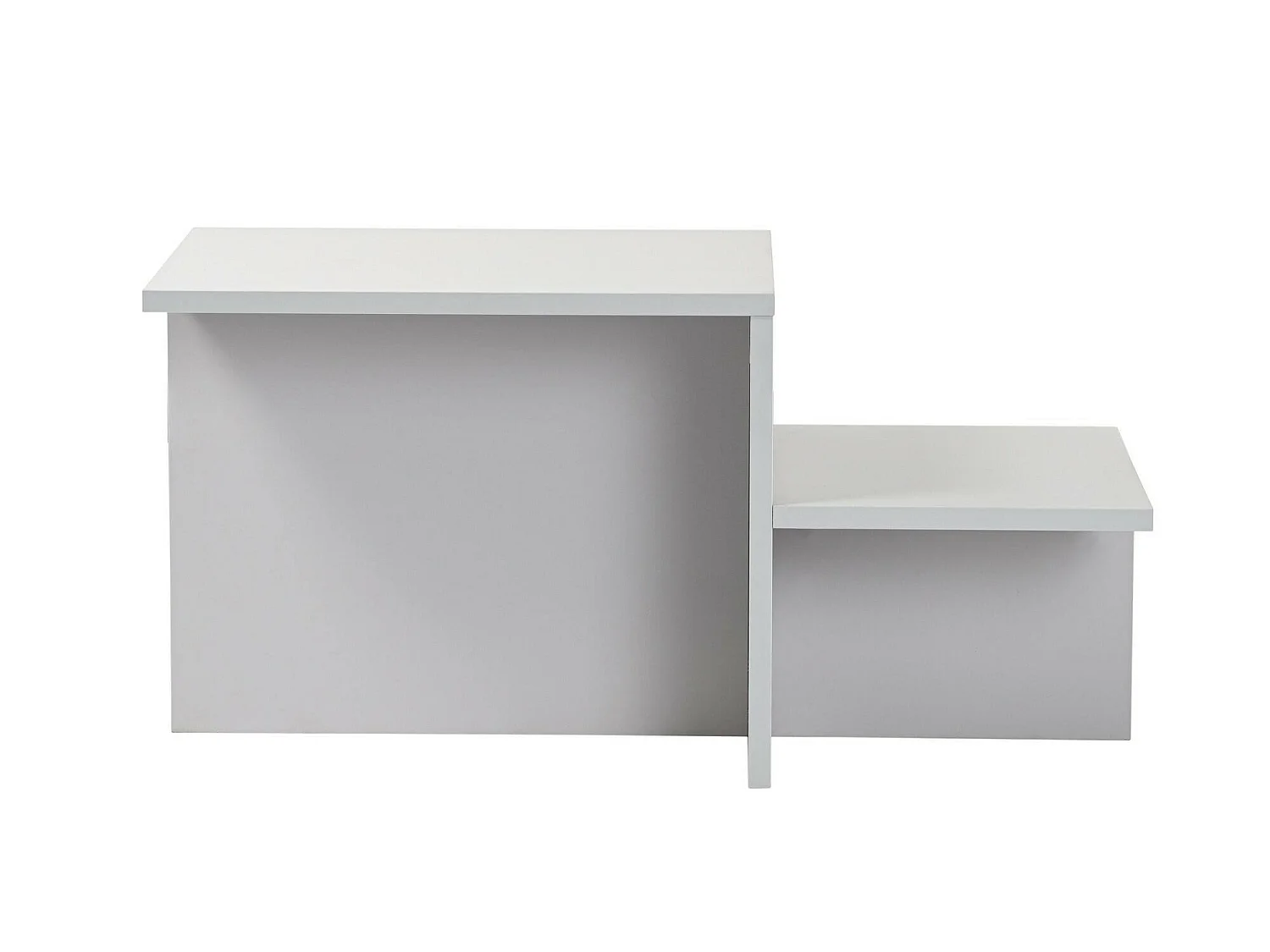 Salontafel Varian, tijdschriftenhouder, 80x40x40h cm grijs, rechthoekige vorm, blad van gemelamineerd hout
