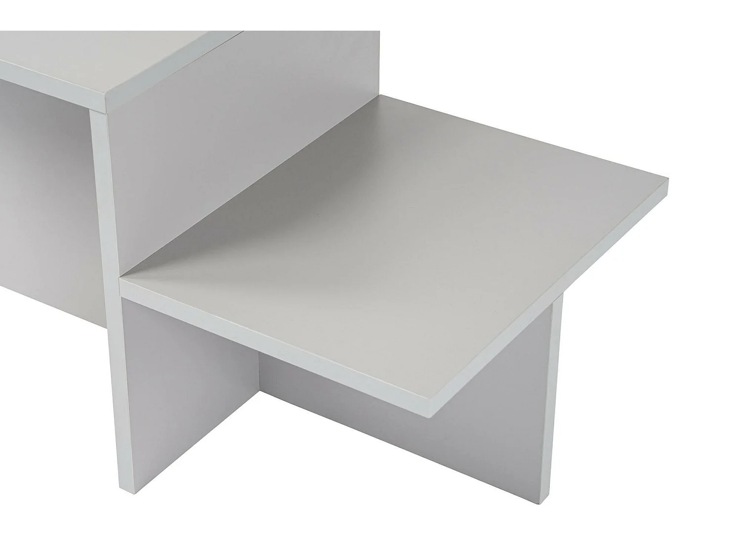 Salontafel Varian, tijdschriftenhouder, 80x40x40h cm grijs, rechthoekige vorm, blad van gemelamineerd hout