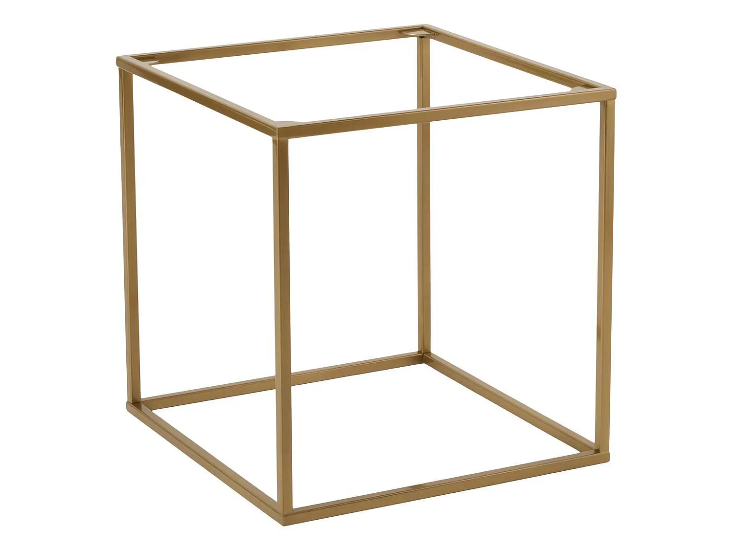 Tavolino da Salotto Lorsica, Forma Quadrato, 45x45x52h cm oro, Materiale Piano in Metallo, Colore Ripiano oro