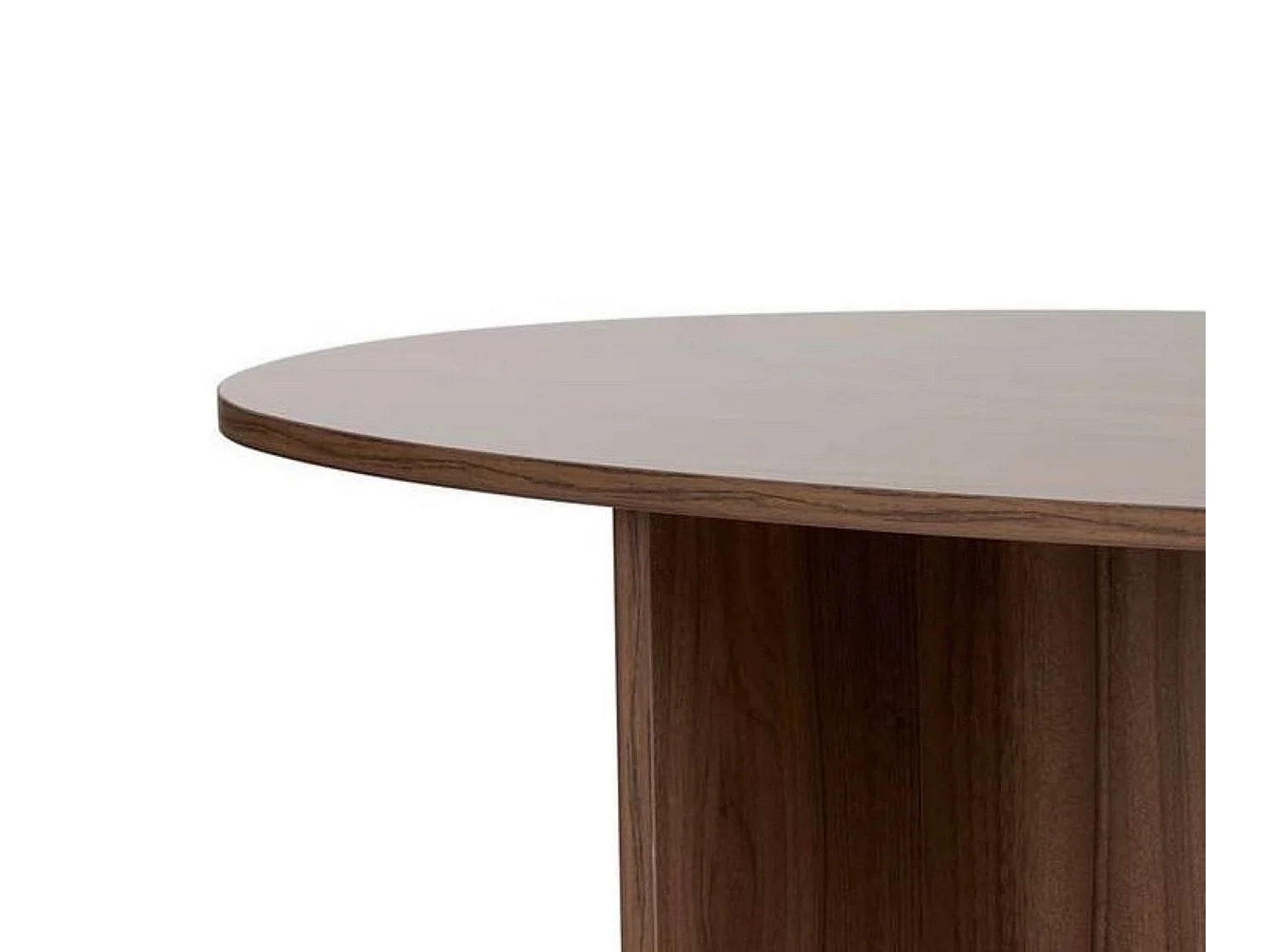 Couchtisch Parona, oval, 120x65x40h cm, Nussbaum, Tischplatte aus Holzwerkstoff, Regalfarbe Braun