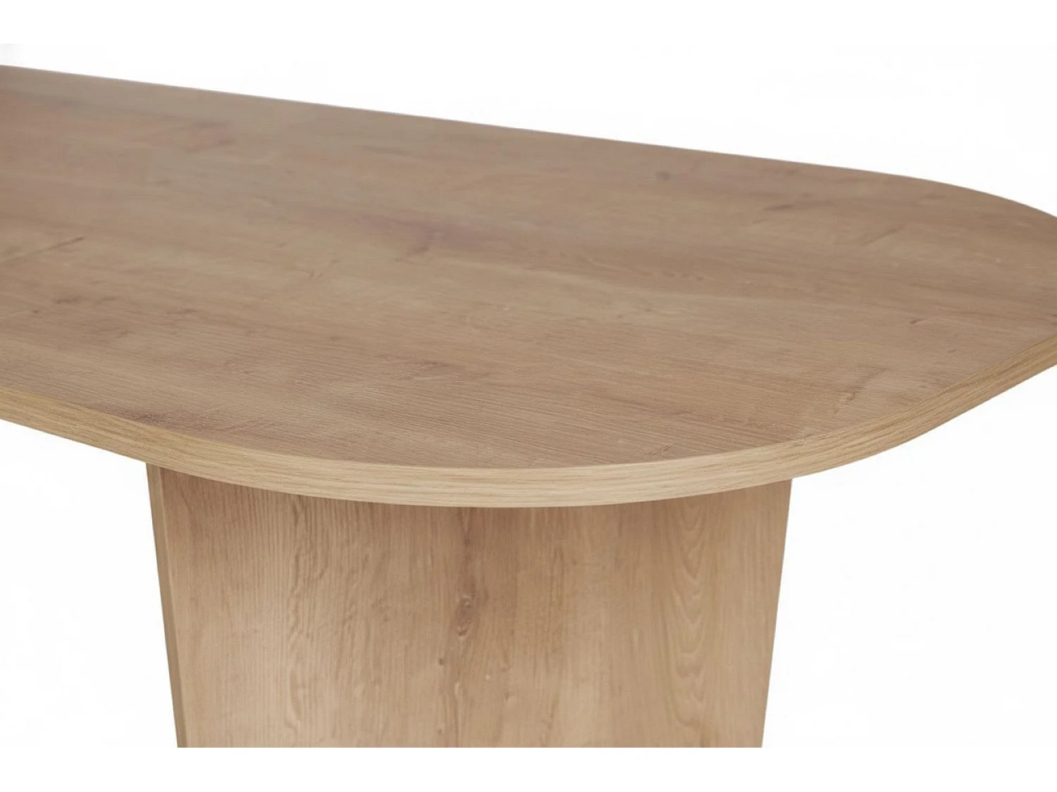 Couchtisch Dozza, Oval, 130x65x40h cm, Braun Eiche, Tischplatte Holzdekor, Farbe Platte Braun