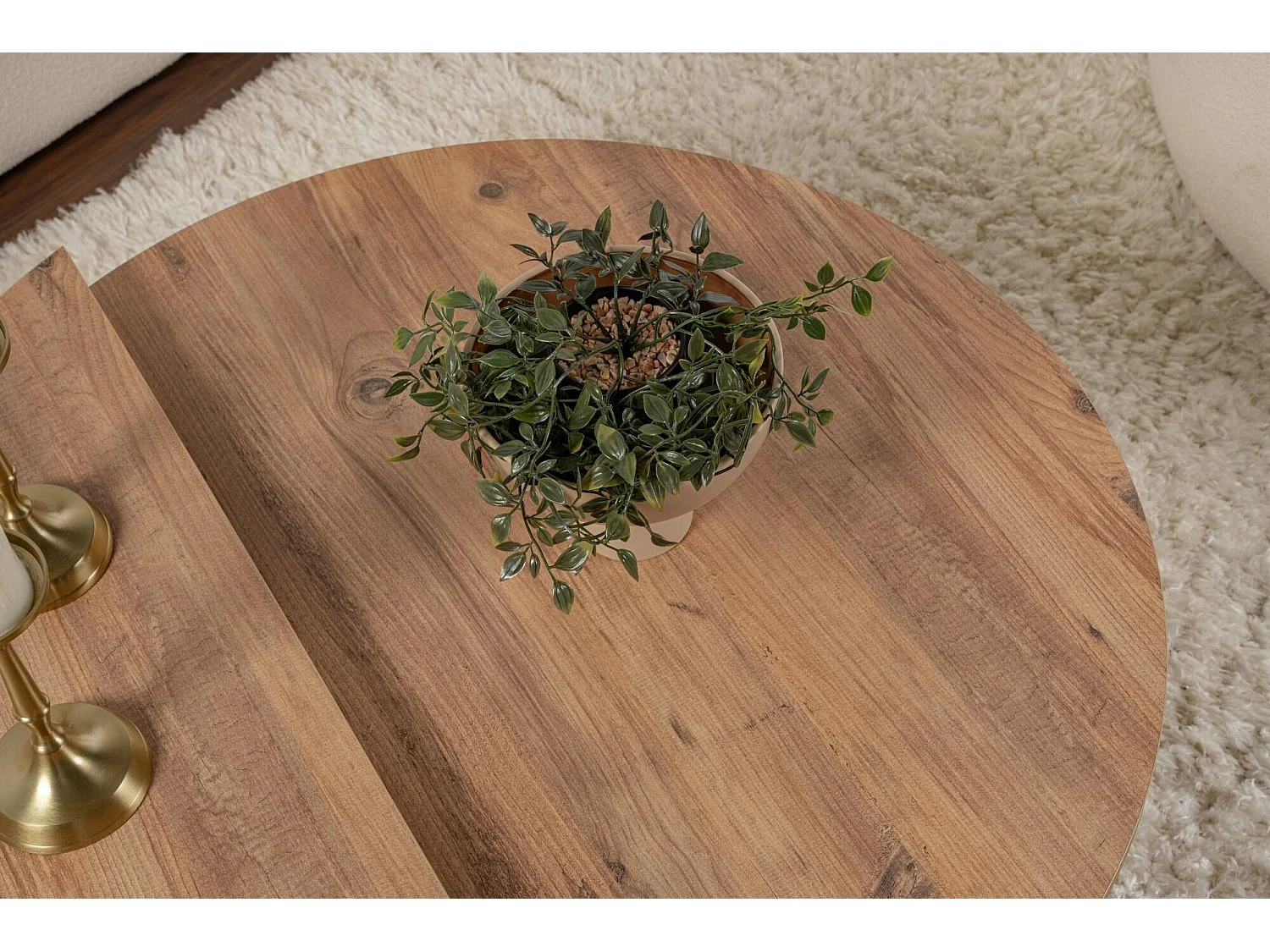 Salontafel Mansue, Max. draaggewicht 15 kg, 90x60x35h cm dennenbruin, rechthoekig, kleurverloop dennenblad