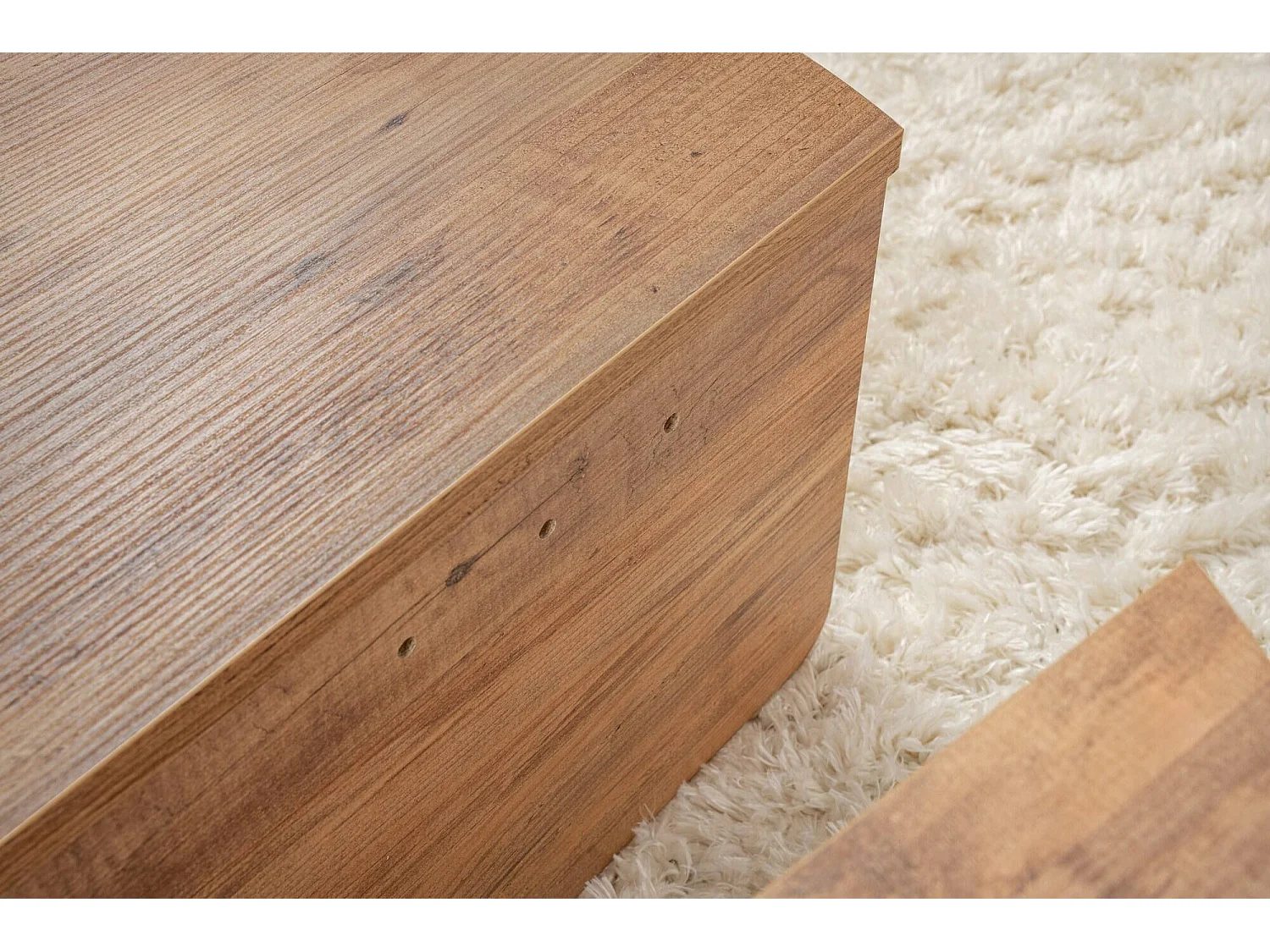 Salontafel Mansue, Max. draaggewicht 15 kg, 90x60x35h cm dennenbruin, rechthoekig, kleurverloop dennenblad