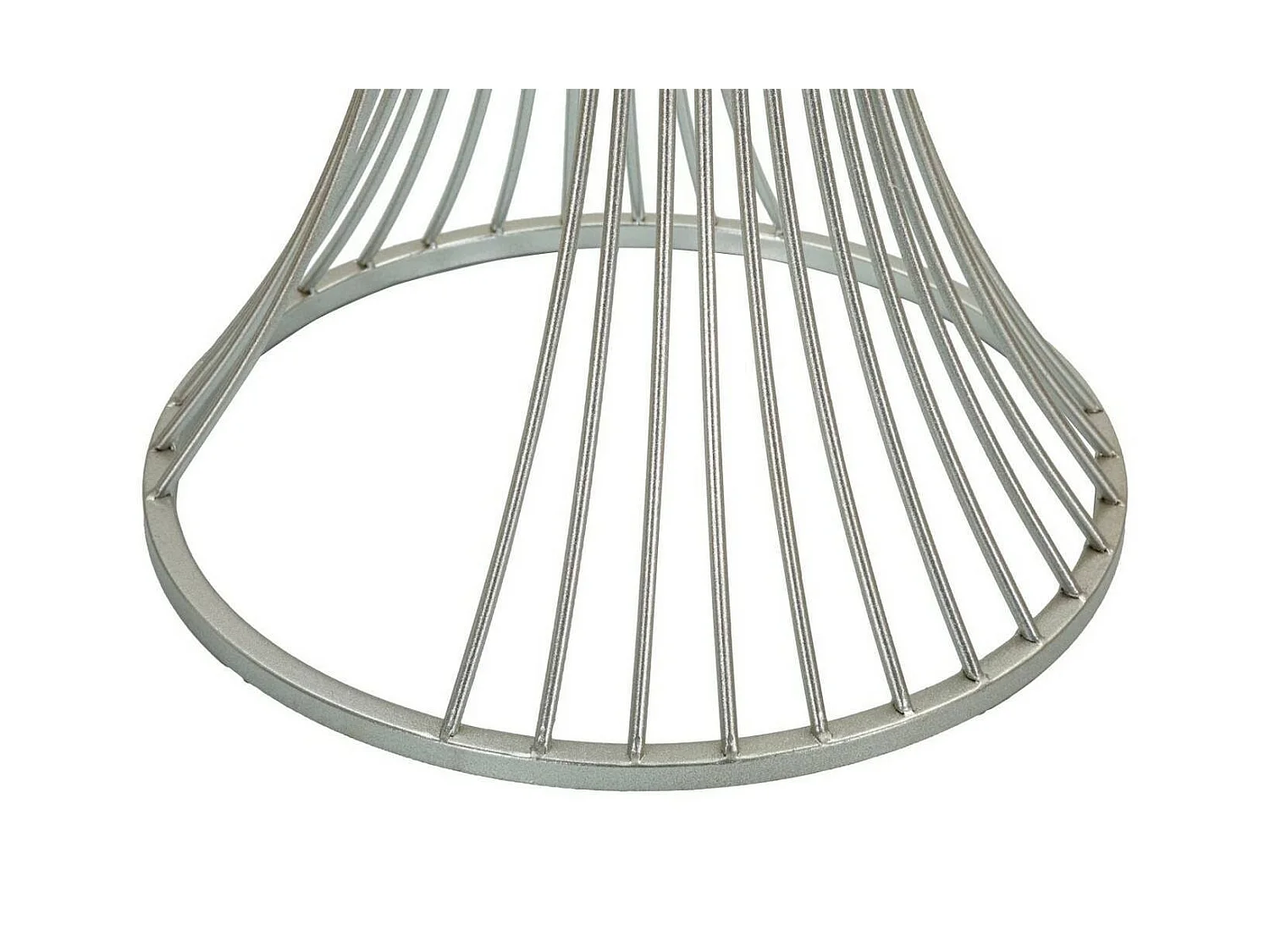 Salontafeltje Merli, gevlochten structuur, 50x50x100h cm zilver, ronde vorm, marmeren blad