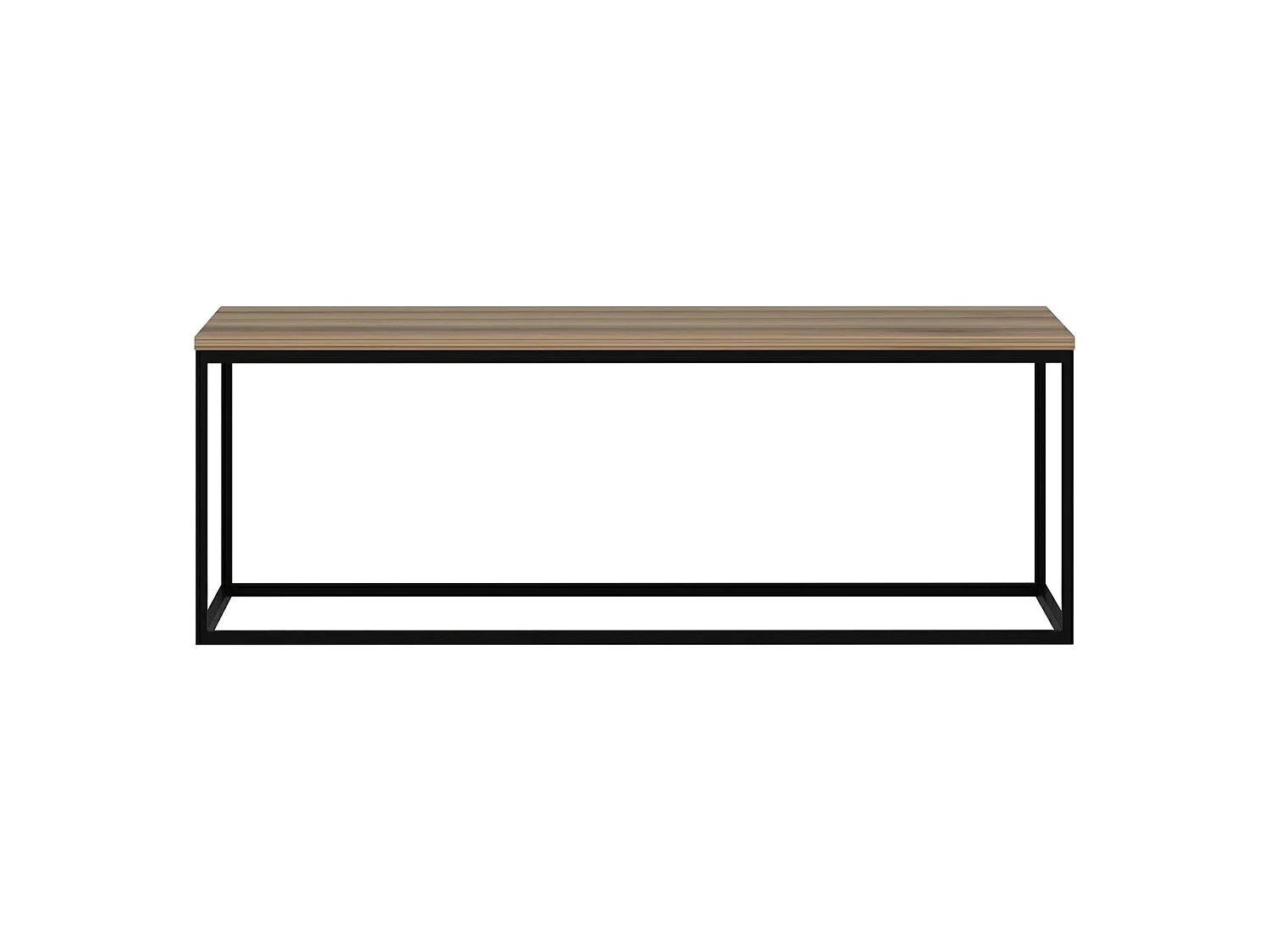 Table basse Arcella, rectangulaire, 120x60x42h cm Noix marron, plateau en bois aggloméré, teinte noyer