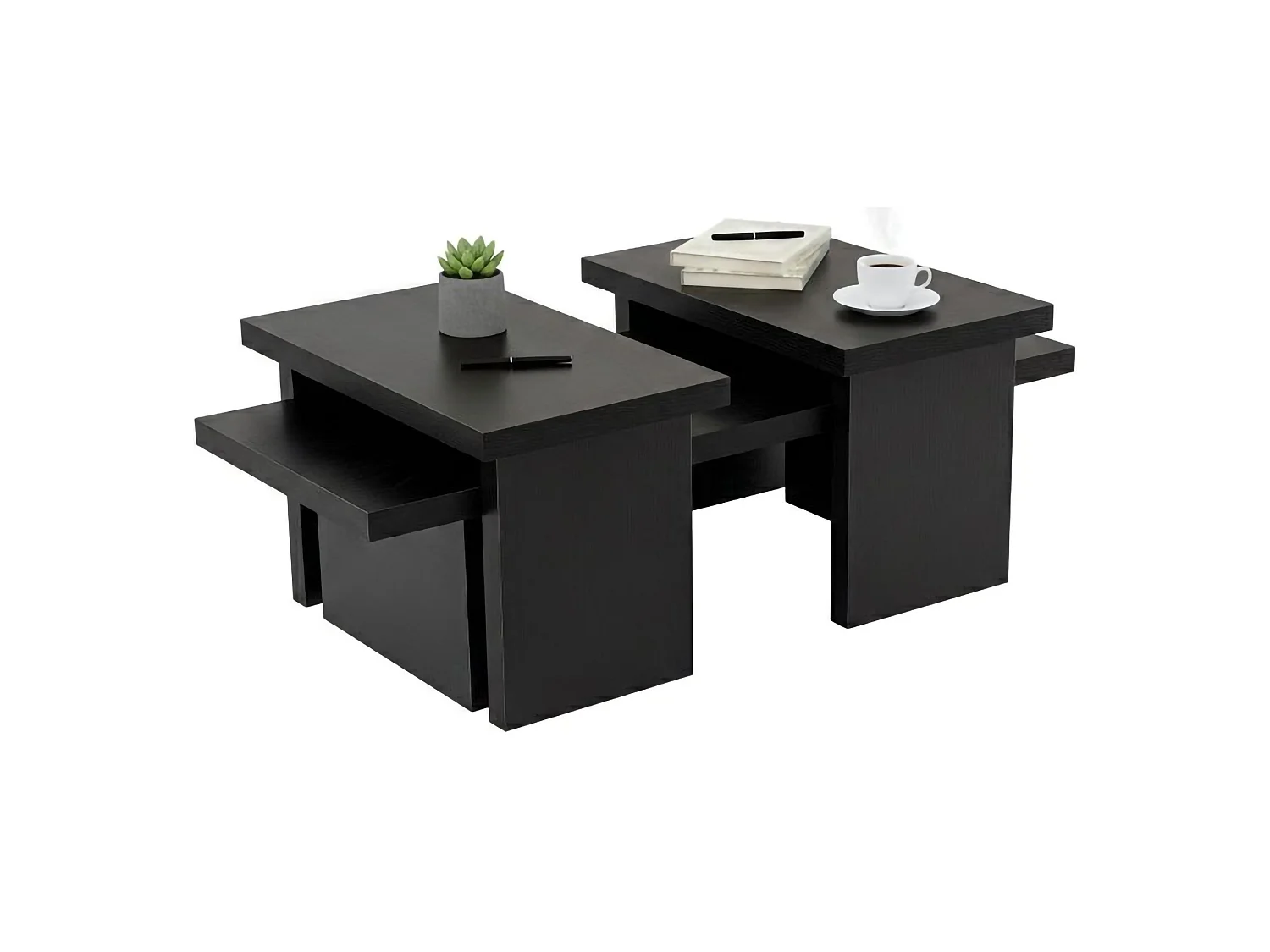 Tavolino da Salotto Amarantha, Forma Rettangolare, 45x110x41.5h cm Nero