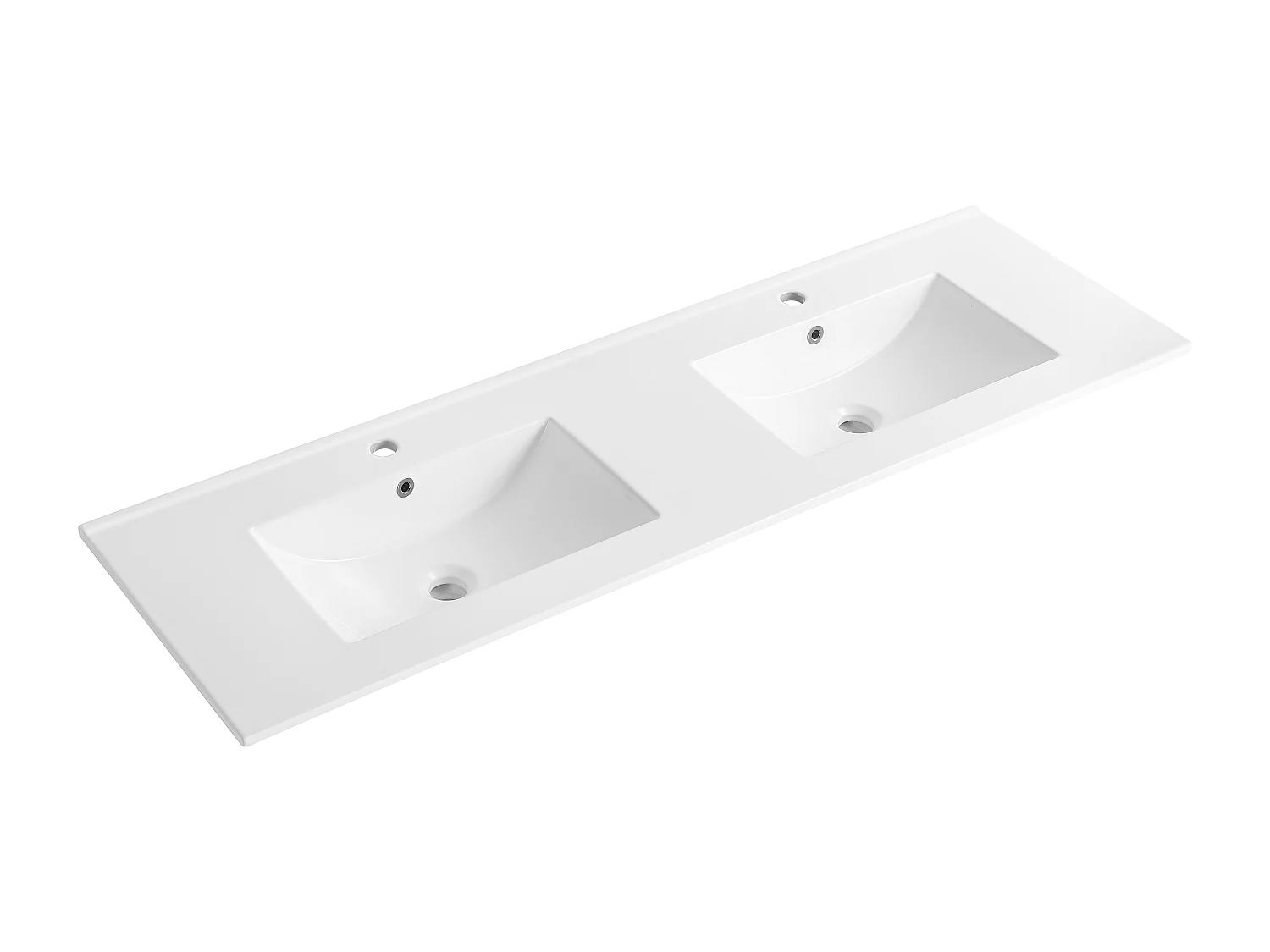 Meuble de salle de bain suspendu avec vasque à encastrer et colonne - Strié terracotta - 150 cm - PAVANI