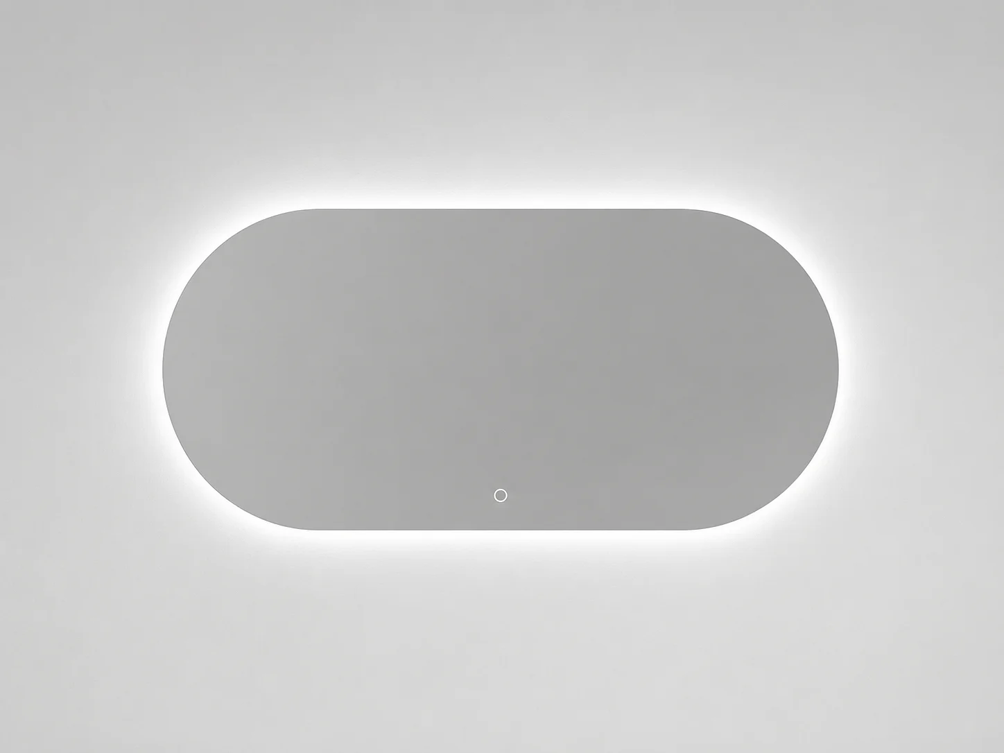Limpido Design Base 120 cm  Legno Noce Lavabo Specchio retro illuminato