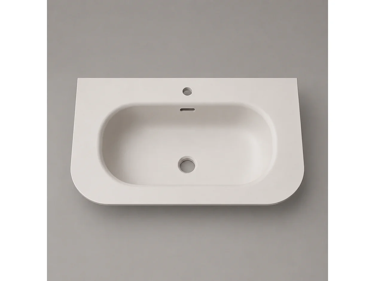 Limpido Design Base 80cm Rovere Puro  Lavabo Specchio retro illuminato