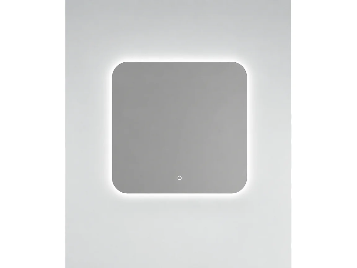 Limpido Design Base 80cm Rovere Puro  Lavabo Specchio retro illuminato