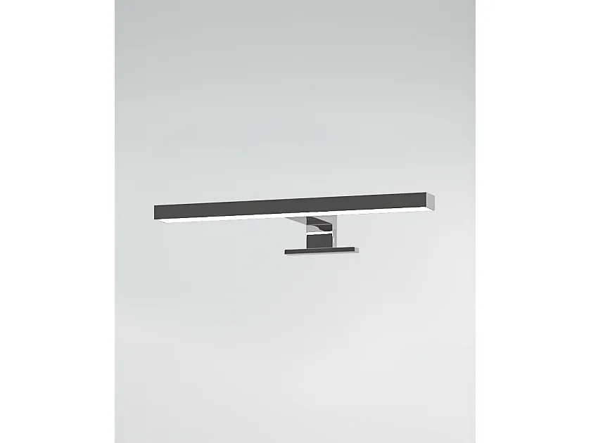 Mobile bagno con lavabo integrato L 100 x H 30 x P 46 Larice Cenere e Specchio