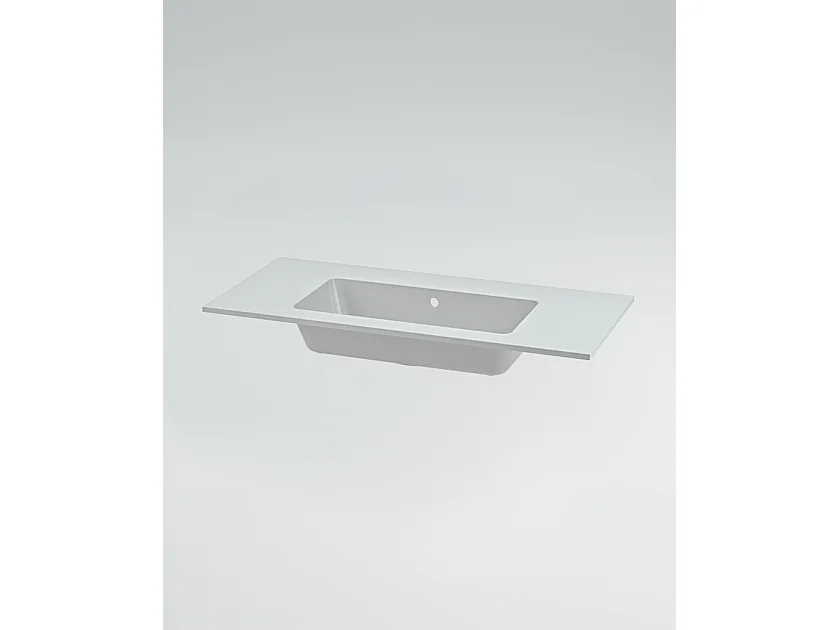 Mobile bagno con lavabo integrato L 90 x H 45 x P 46 Larice Cenere e Specchio