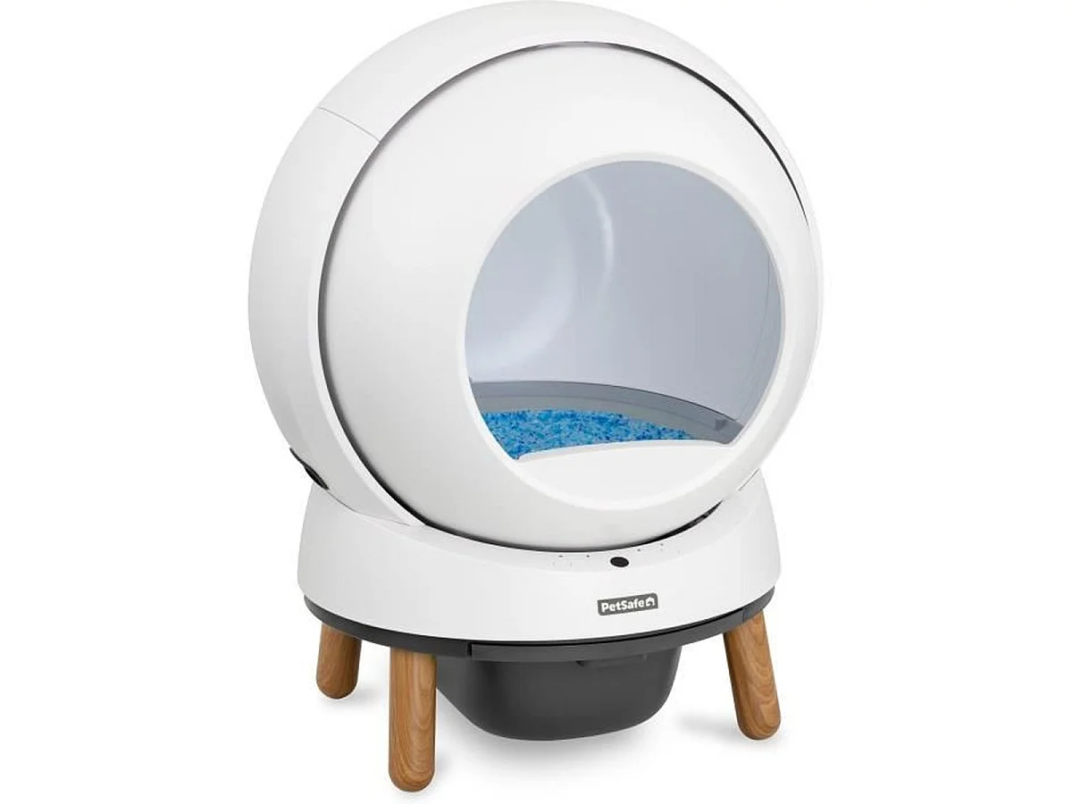 PETSAFE SmartSpin - Litière autonettoyante connectée pour chats, blanche