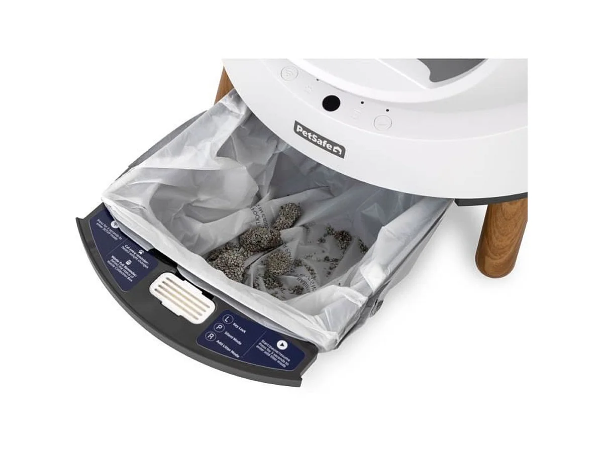 PETSAFE SmartSpin - Litière autonettoyante connectée pour chats, blanche