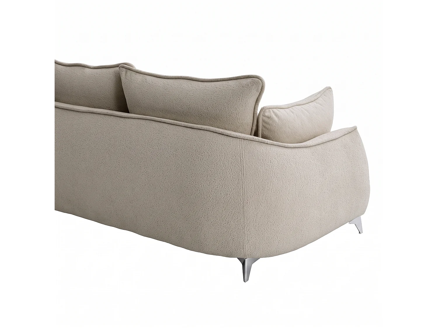 Canapé 3 places MELANI 252 cm en velours beige