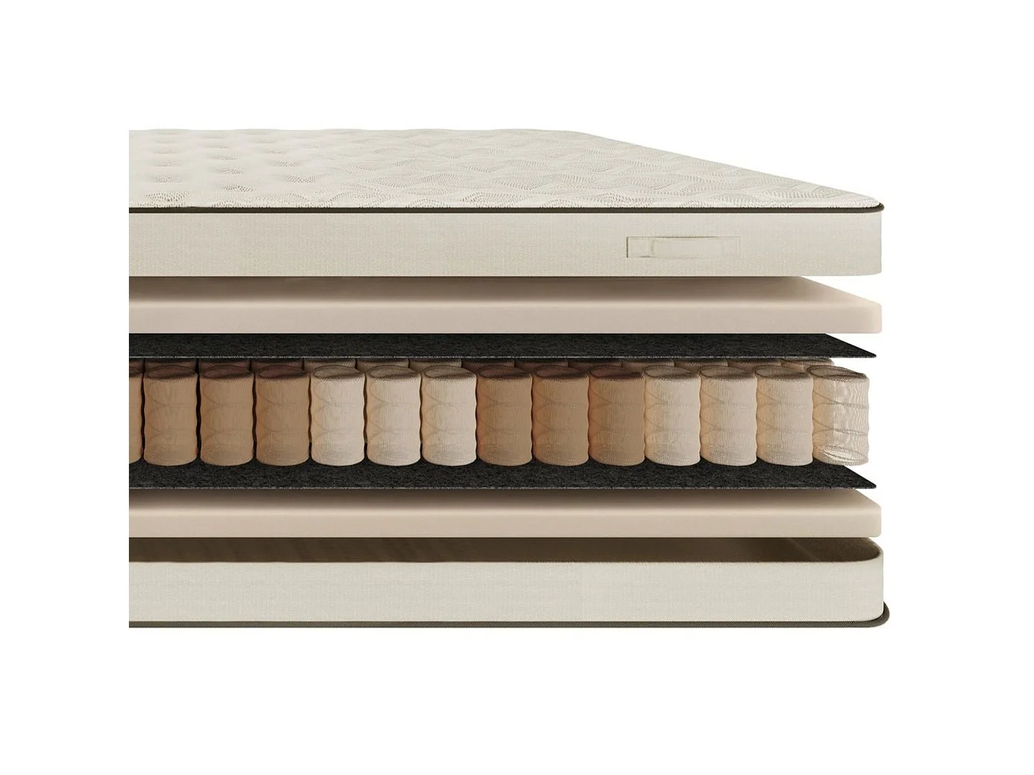 Lit rembourré SUENO MAXI  avec matelas 200 × 200 cm gris, tête de lit capitonnée, sommier métallique, coffre de rangement, tissu velours