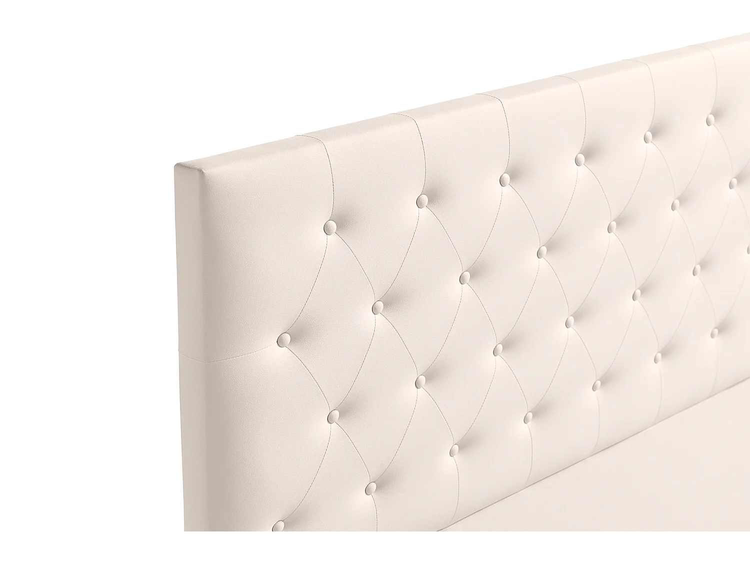 Cabeceira Estofada FERRARA Pele Sintética 160x120x8 cm - BEGE - Moonia