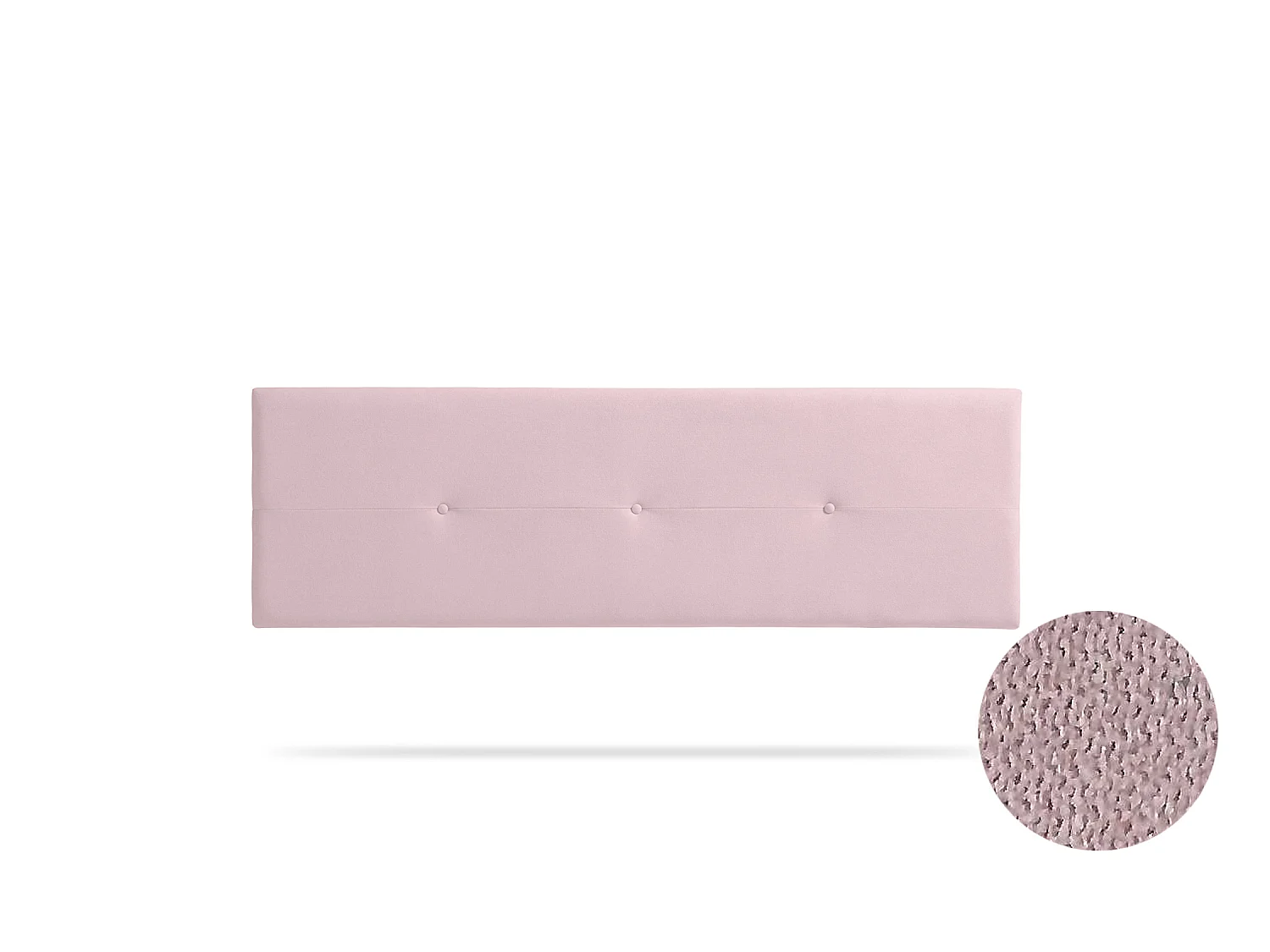 Tête de Lit Tapisée NAPOLI Aqualine 100x50x5 cm - Rose Clair - Moonia