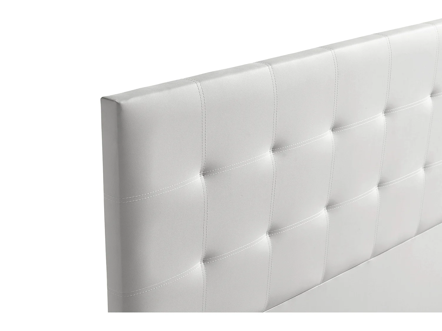 Cabeceira Estofada ASTORIA Pele Sintética 145x120x8 cm - CINZA CLARO - Moonia